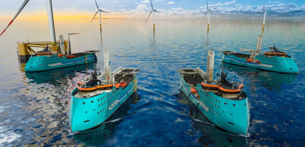 Ulstein Design & Solutions har designet de nye metanoldrevne fartøyene for Acta Marine. Illustrasjon: Ulstein Design & Solutions Ulstein Design & Solutions har designet de nye metanoldrevne fartøyene for Acta Marine. Illustrasjon: Ulstein Design & Solutions