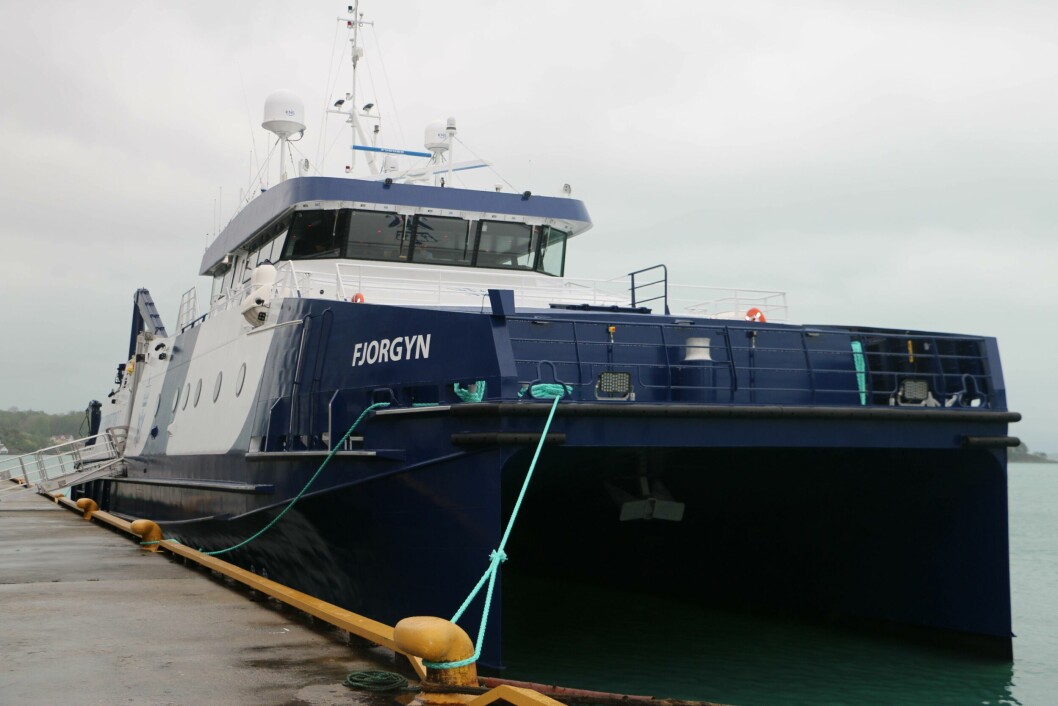 MS «Fjorgyn» ble vist frem på Stord onsdag. Foto: Helge Martin Markussen