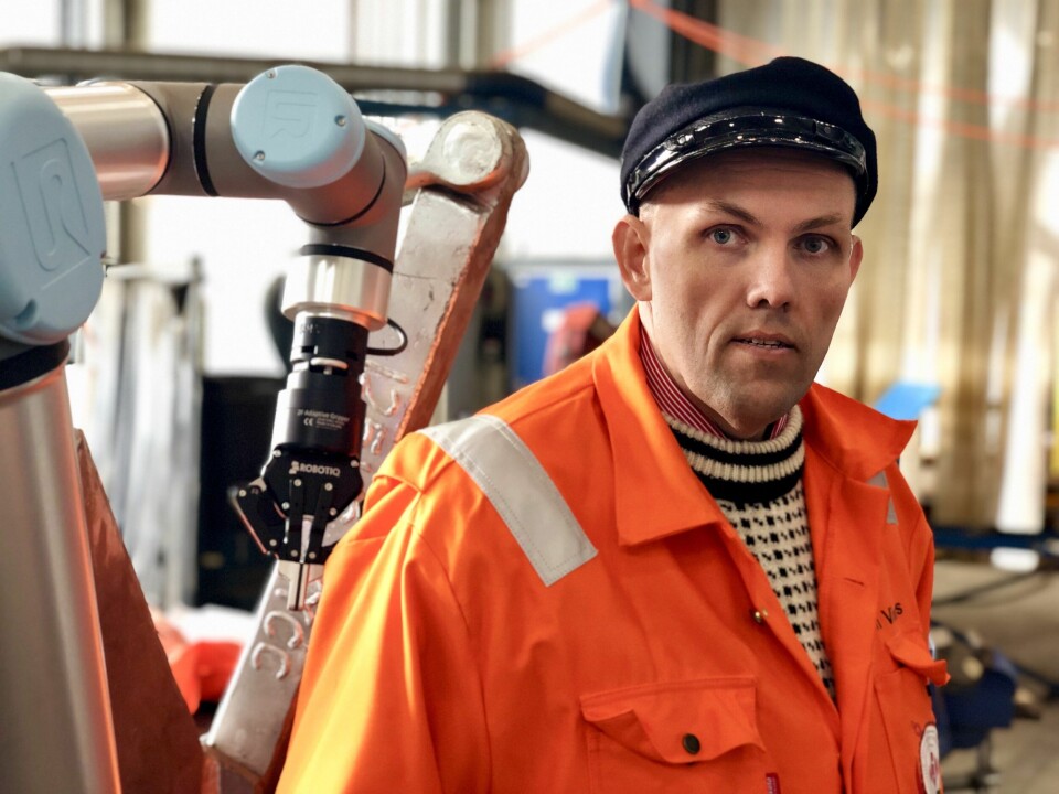 Jan Vindenes har bygget monsterbøye til Nordkapp. Foto: Sotra Anchor & Chain