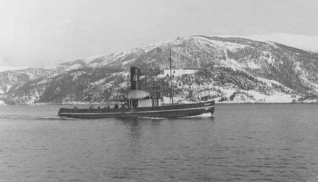 MS «Furu» ved Sandnessjøen i 1942.