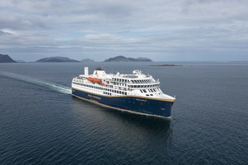 «Havila Castor» er den andre av fire identiske fartøy fra Tersan Shipyard til Havila Kystruten. Foto: Havila Kystruten