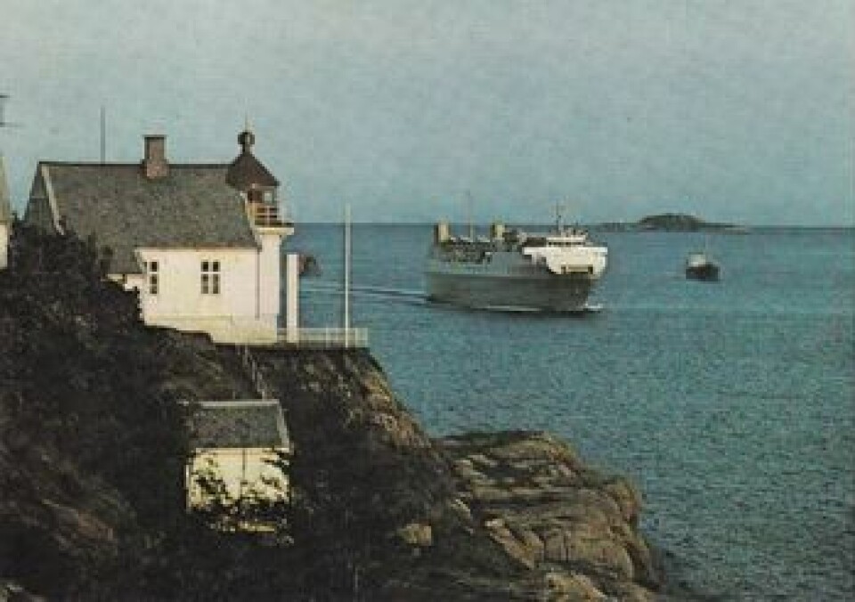 «Buenavista» under innseiling til Kristiansand må ha vært et et flott syn. Å pryde et postkort slik som her var ikke for hvem som helst.
