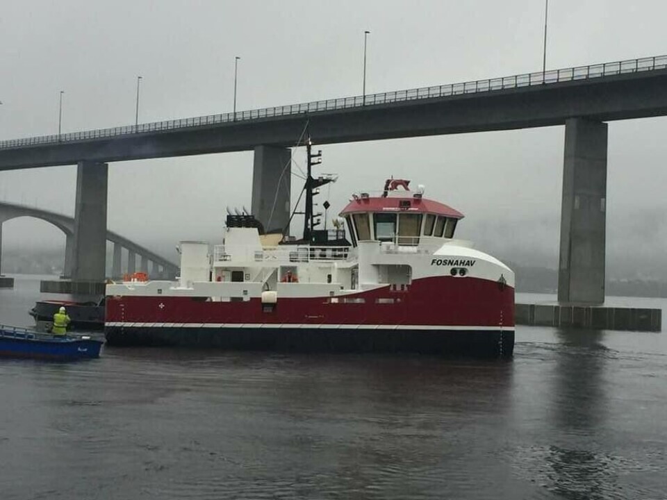 «Fosnahav» er levert fra Salthammer Båtbyggeri til Abyss Aqua. Foto: Abyss Aqua