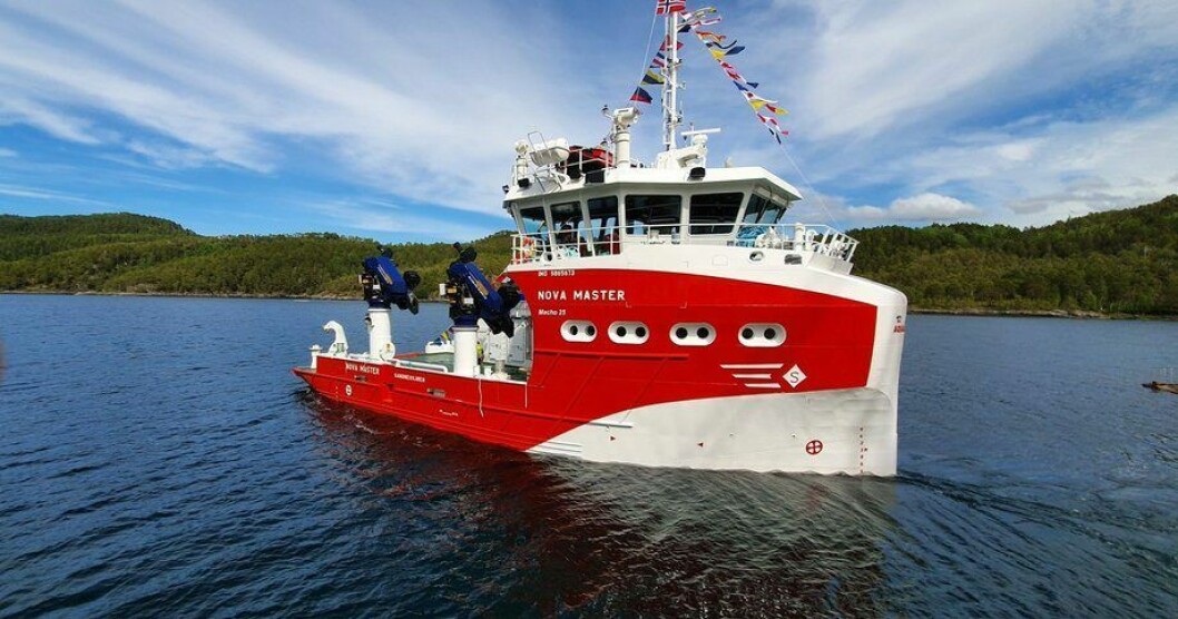 Nova Sea Aquaservice sitt nye flaggskip, «Nova Master», er overlevert. Foto: Sletta Verft