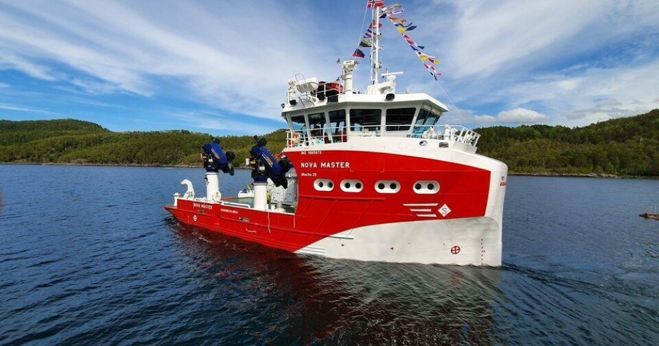 Nova Sea Aquaservice sitt nye flaggskip, «Nova Master», er overlevert. Foto: Sletta Verft