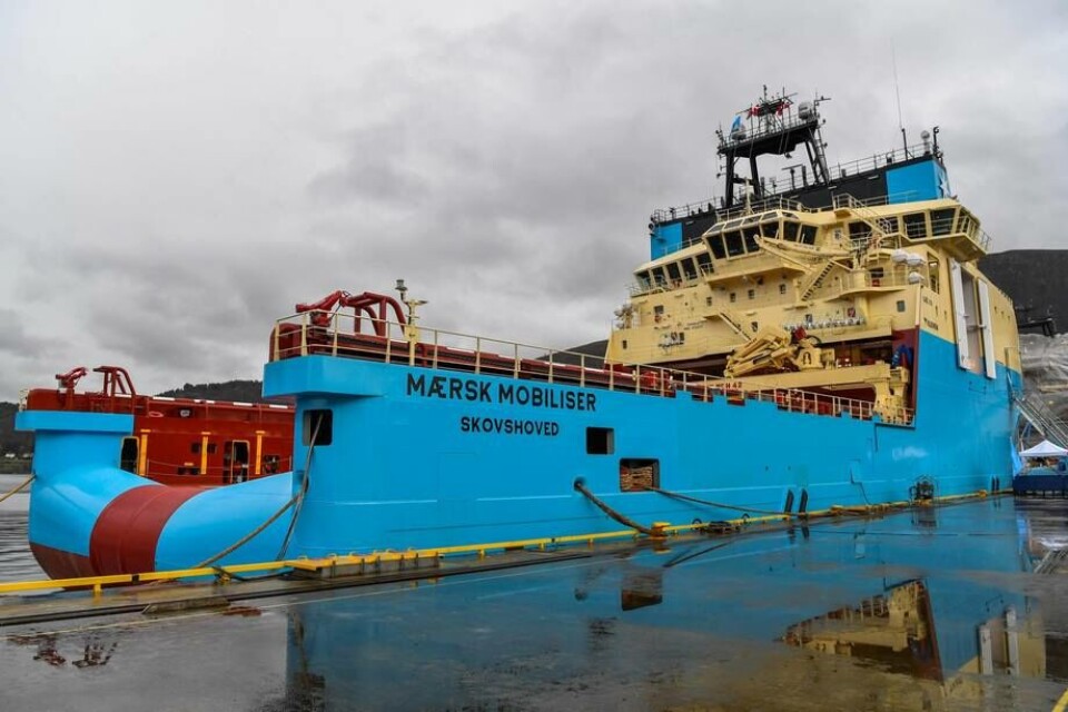 «Maersk Mobiliser» er den femte av i alt seks ankerhåndteringsfartøy Kleven skal levere til Maersk Supply Service Foto: Olav Thokle/Fotomaritim