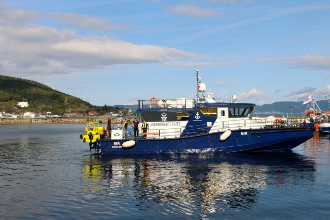 Inspeksjonsbåten «Eir» ble vist frem under Nor-Fishing i Trondheim. Foto: Andrea Bærland Inspeksjonsbåten «Eir» ble vist frem under Nor-Fishing i Trondheim. Foto: Andrea Bærland