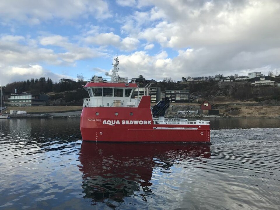 Det nye fartøyet som har fått navnet «Aqua King» er av typen HFMV W12 Sørfonn. Foto: Fitjar Mek. Verksted