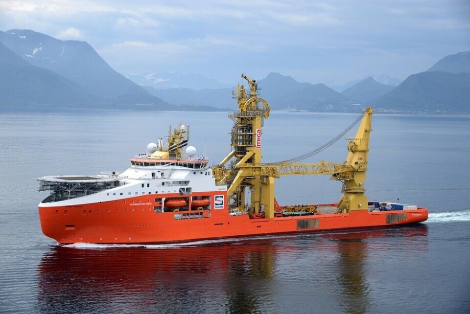M/S «Normand Maximus» - det hittil største offshore skip levert fra et norsk verft. Foto: Harald Valderhaug