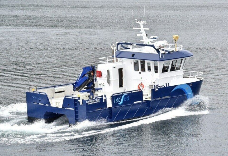 M/S «Bjørnsfjell» - en NabCat 1350 - skal inn i forskningens teneste for LetSea AS på Helgeland. Foto: Tom Lysø