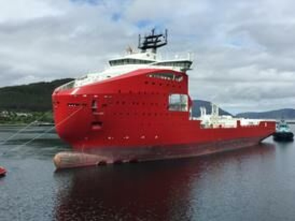 Fra da skroget ankom verftet i Søviknes. Foto: Bent Ulleland