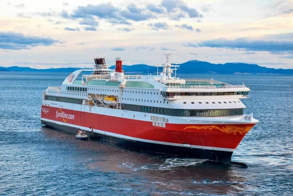 M/S Bergensfjord ble overlevert til rederiet fra Bergen Group Fosen den 3. februar 2014. (Foto: Espen Gees)