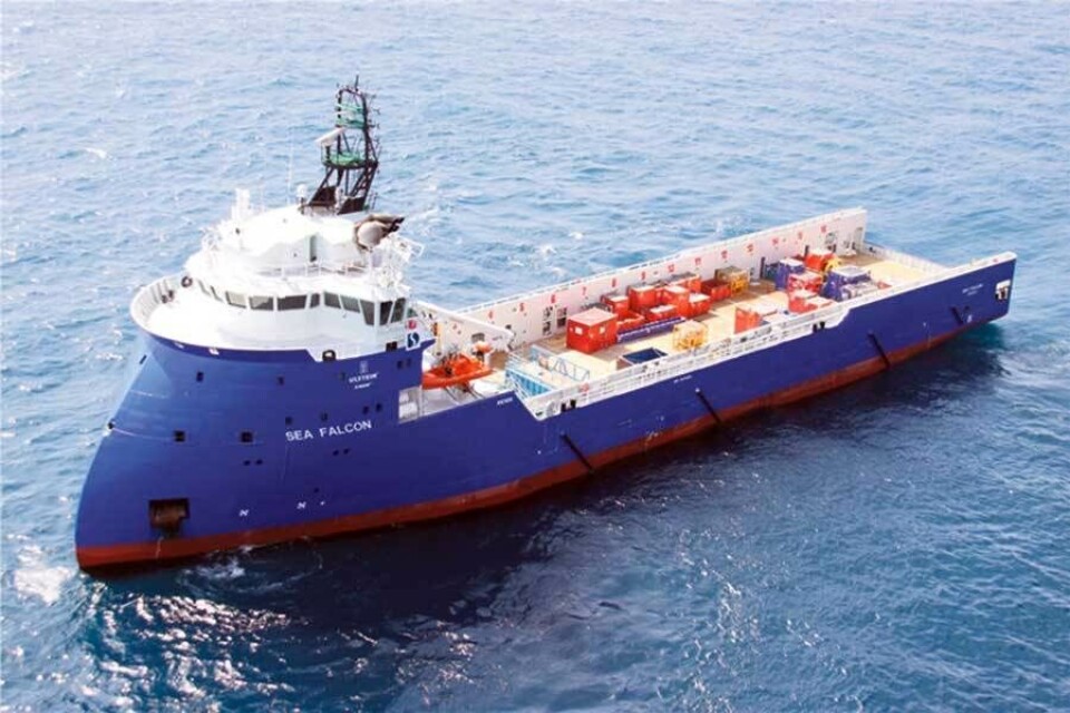 Dette er søsterskipet 'Sea Falcon' som var det første i serien. (Foto: Deep Sea Supply)