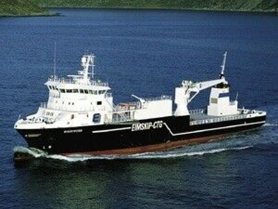'Kristian With' fotografert etter navneskiftet; M/S 'Svartfoss'. Foto: Harald Valderhaug.