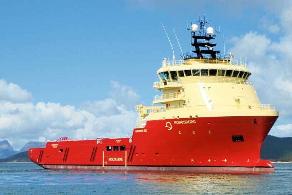 M/S ”Kongsborg” på prøvetur i Sognefjorden.
