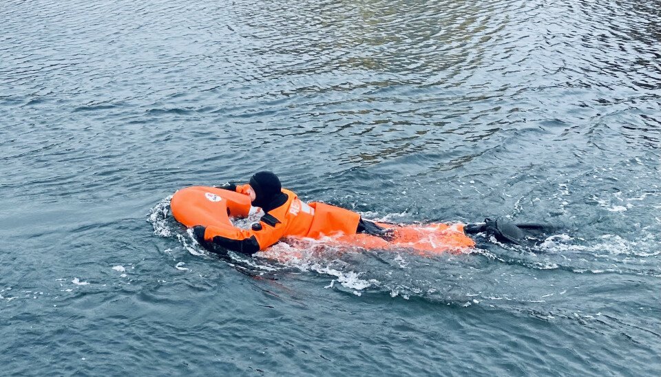 LIVBØYE: Er dette verdens mest moderne livbøye. Effektiv i redningsaksjoner er den uansett.