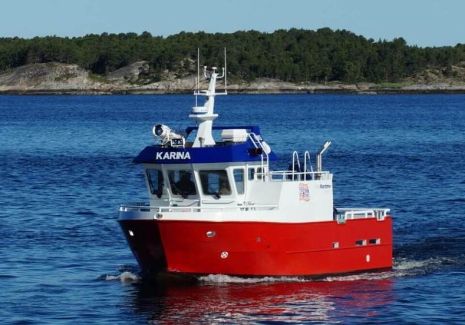 'Karina er av typen Follawork 35. Foto: Folla Maritime Service 'Karina er av typen Follawork 35. Foto: Folla Maritime Service