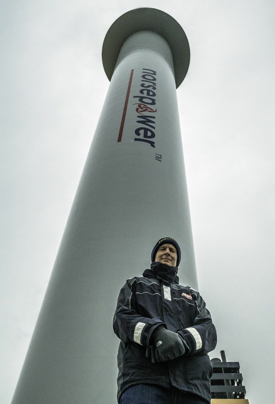 Tuomas Riski om bord 'Estraden'. Foto: Norsepower