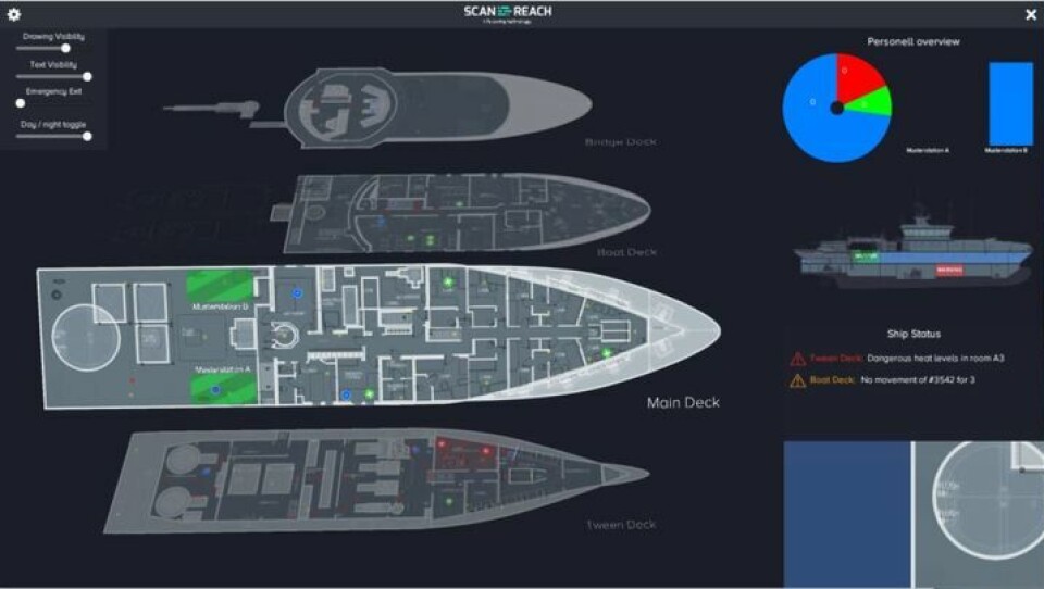 Bildet illustrerer InRange-systemet fra Scan Reaach. Foto: Scan Reach