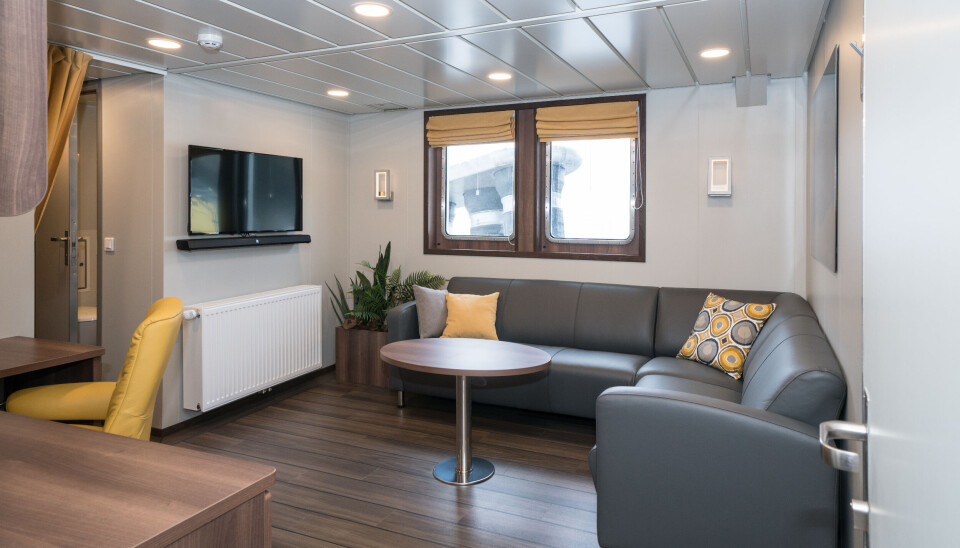 Innredning om bord på «Strand Senior»