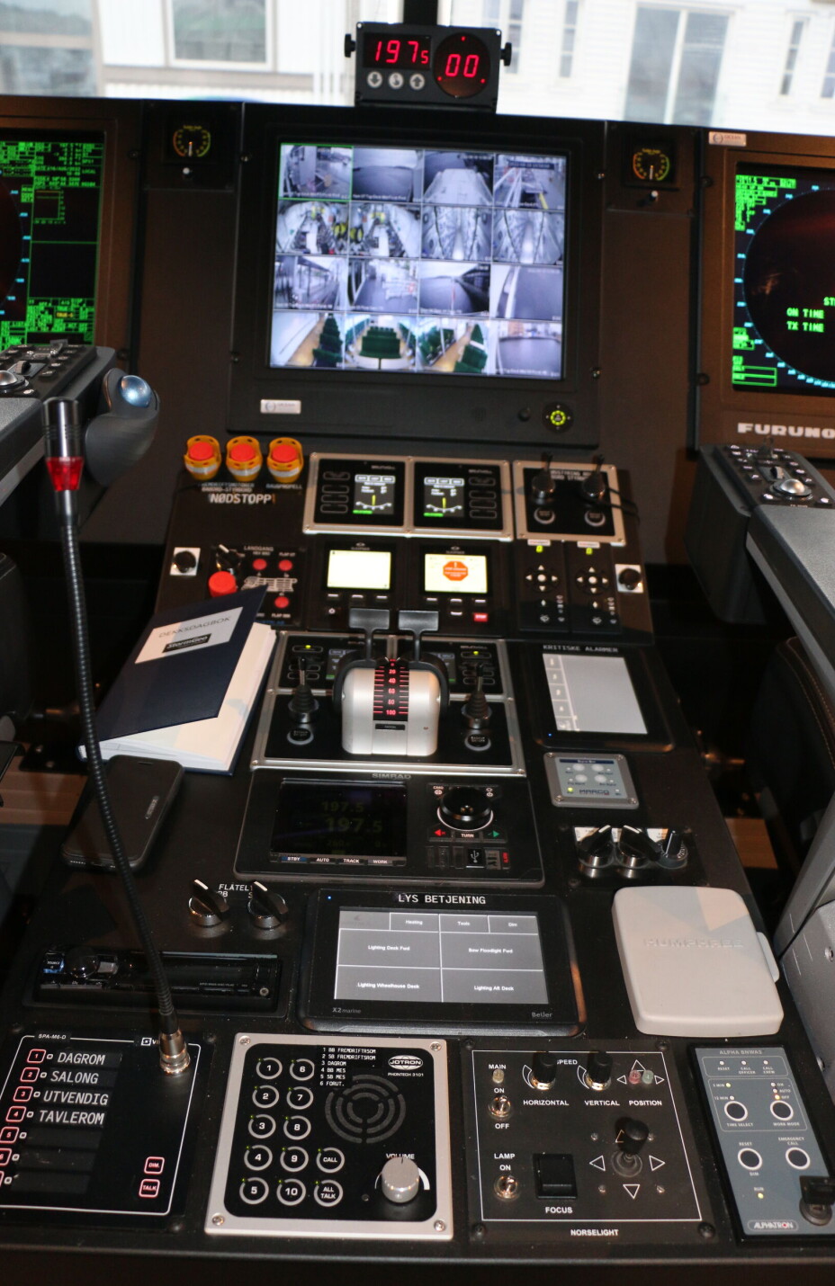 From the bridge on board the vessel