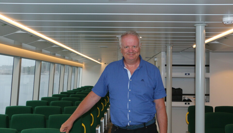 Edmund Tolo om bord i vinnerfartøyet