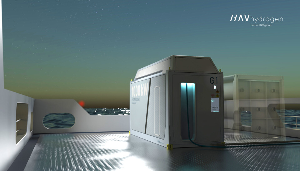 Løsningen er basert på 200 kW brenselcellemoduler i hydrogen, og kan for eksempel settes opp med 1 000 kW effekt i en standard 20-fot lang fraktkontainer.