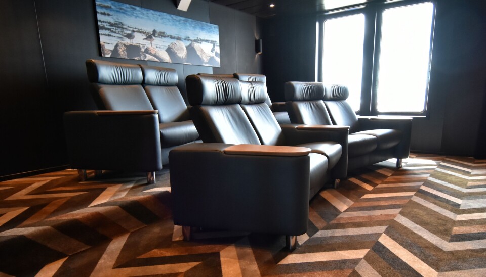 En egen kino har man gjort plass til på det nye fartøyet.