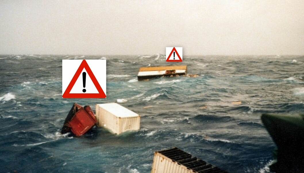 Drivande gjenstandar utgjer ein risiko for sjøtrafikken i Europa.