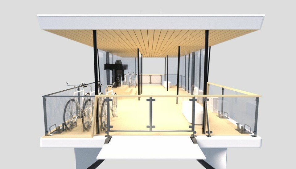 Den vert 12 meter lang og får eit ope, overbygd passasjerdekk med på- og avstigning. Den vert 12 meter lang og får eit ope, overbygd passasjerdekk med på- og avstigning.