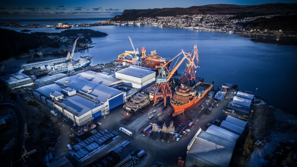Kleven Verft, hvor de nye hurtigrutene bygges. Foto: Berge Myrene