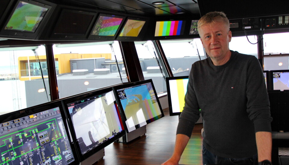 Skipper og medeier Karsten Mølgaard har store forventninger til det nye skipet som er Danmarks mest innovative pelagiske tråler og snurper. Foto: Terje Engø