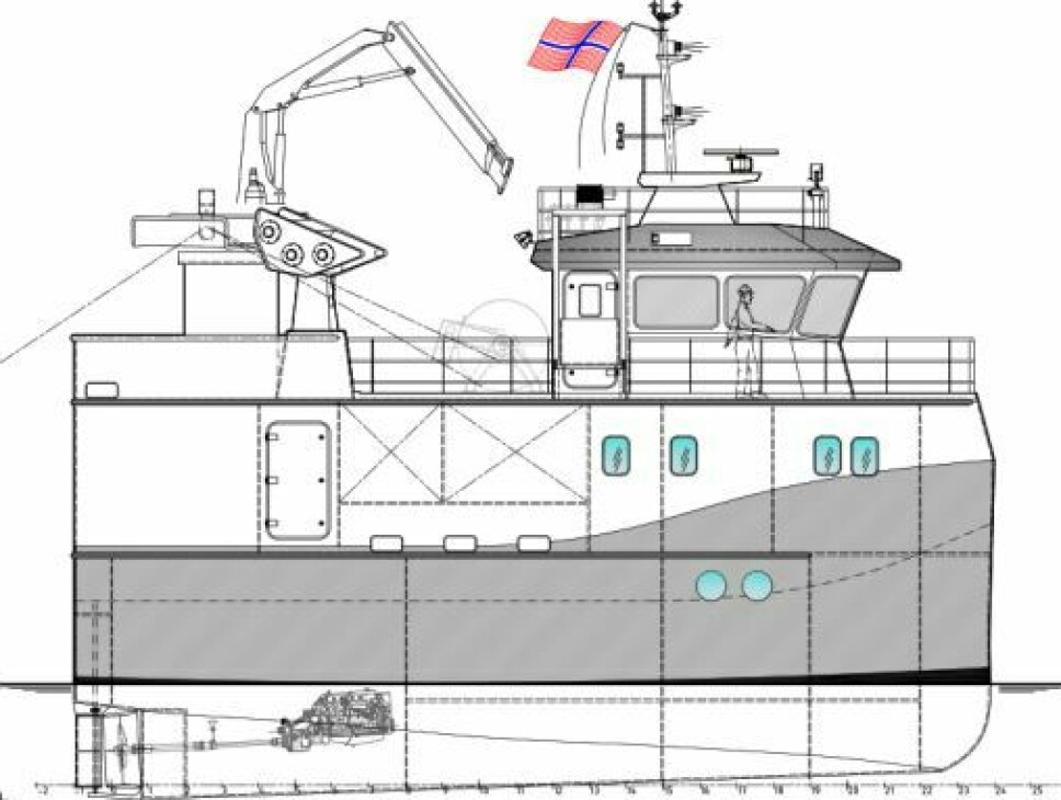 Slik skal fartøyet som Mundal Båt AS skal byggja til Sjøliv AS sjå ut.