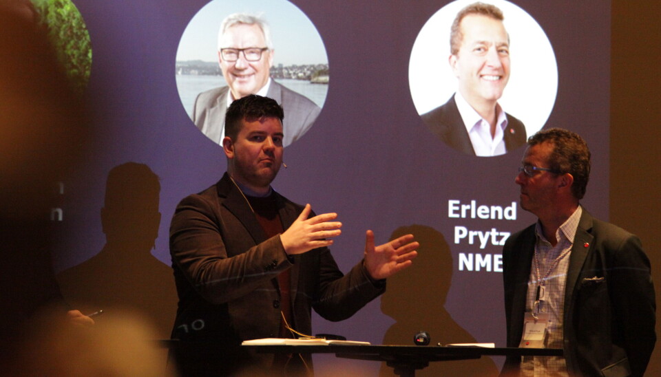 Hans Inge Myrvold frå Senterpartiet og Erlend Prytz frå NME. Hans Inge Myrvold frå Senterpartiet og Erlend Prytz frå NME.
