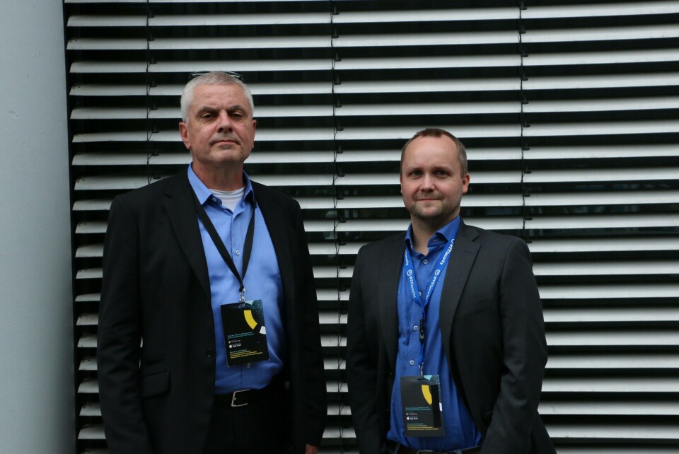 Arnt Ove Nedrebø og John-Andrè Bjørkhaug fra NTT Security advarer om hvor lett det kan være å hacke seg inn på et fartøys systemer