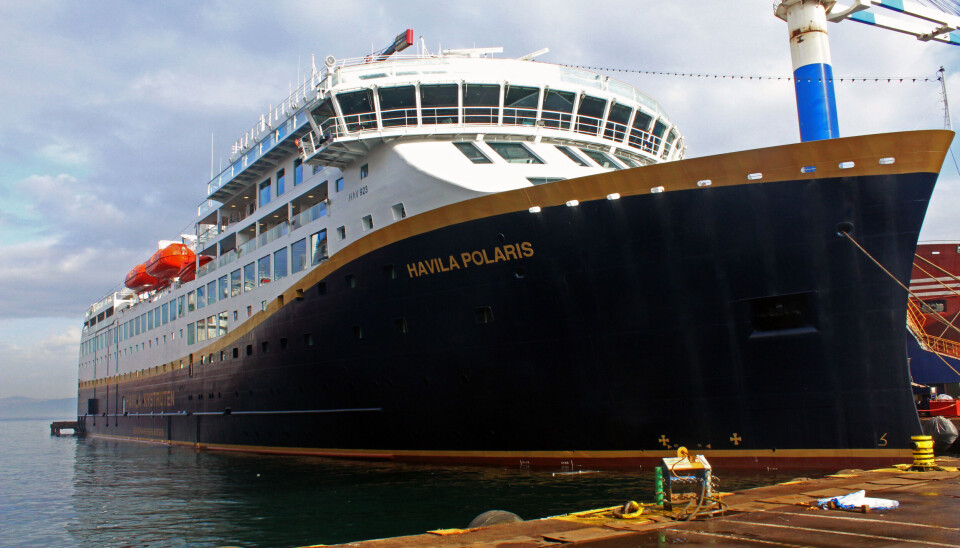 «Havila Polaris» ved verftet i Tyrkia