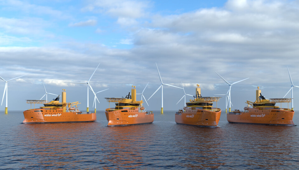 VARD 4 25: CSOVs til Edda Wind med datterselskaper. Skipene har en lengde på 87,5 meter og innredning for 120 personer. VARD 4 25: CSOVs til Edda Wind med datterselskaper. Skipene har en lengde på 87,5 meter og innredning for 120 personer.