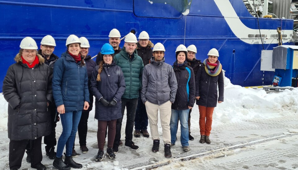 Bernhard Schlichter, Jörg Gerstner og Benjamin Herrling fra HYDAC Process Technology. Christiane Schuster og Nadja Steinke fra Fraunhofer Institute. Kristoffer Berge og Alice Strømmegjerde fra Norwegian Greentech. Claudia Croton fra Pharmaq. Stephanie Delacroix, Muhammad Umar og Pernilla Carlsson fra NIVA, og Linn Therese Hosteland fra Kystrederiene/Brønnbåteiernes Forening.