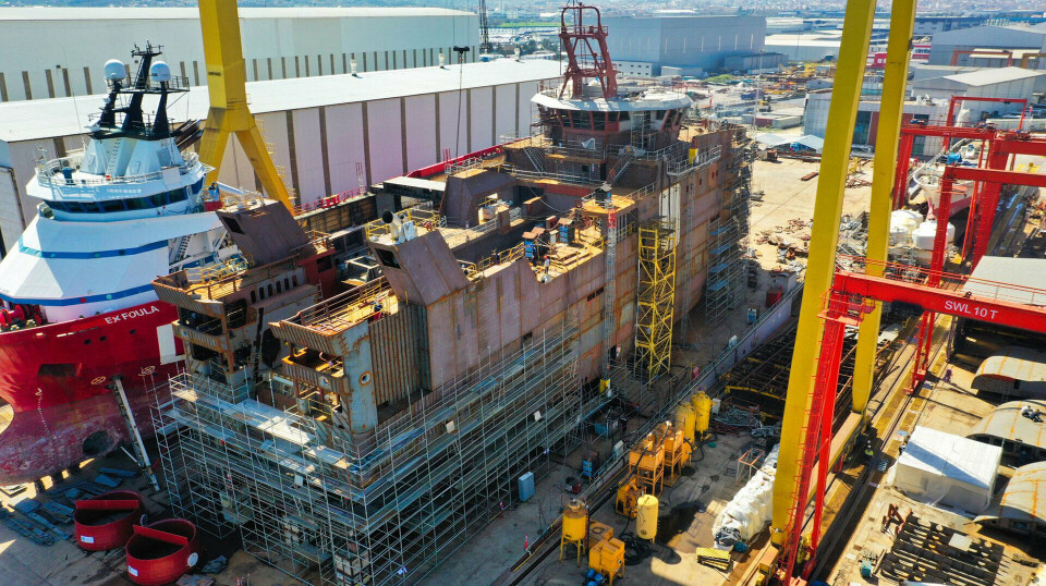 From the building of the vessel at Norse Celik in Turkey