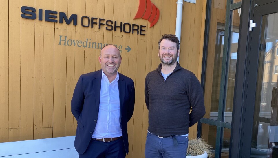 Øyvind Sundgot, CMO Metizoft og Jon August Houge, ESG Director Siem Offshore