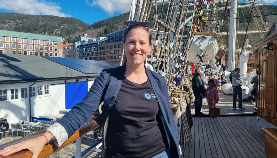 Birgit Liodden om bord på «Statsraad Lehmkuhl».