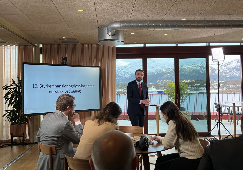 Jan Christian Vestre la frem nasjonal eksportsatsning for maritim sektor i Ålesund tirsdag