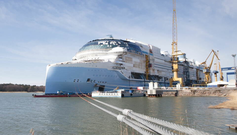 Verdas største cruiseskip er under bygging ved Meyer Turku verftet i Finland.