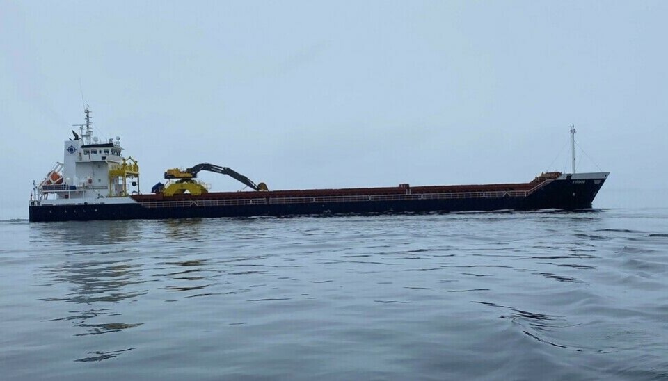 MS «Kvitsand» rente på land i Tyskland i september.