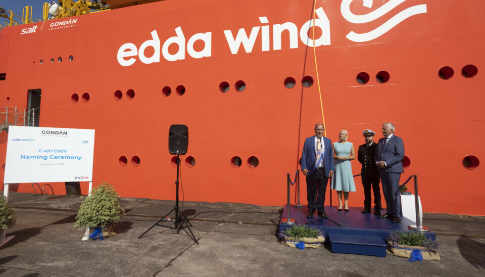 Fra dåpen av «Edda Nordri».