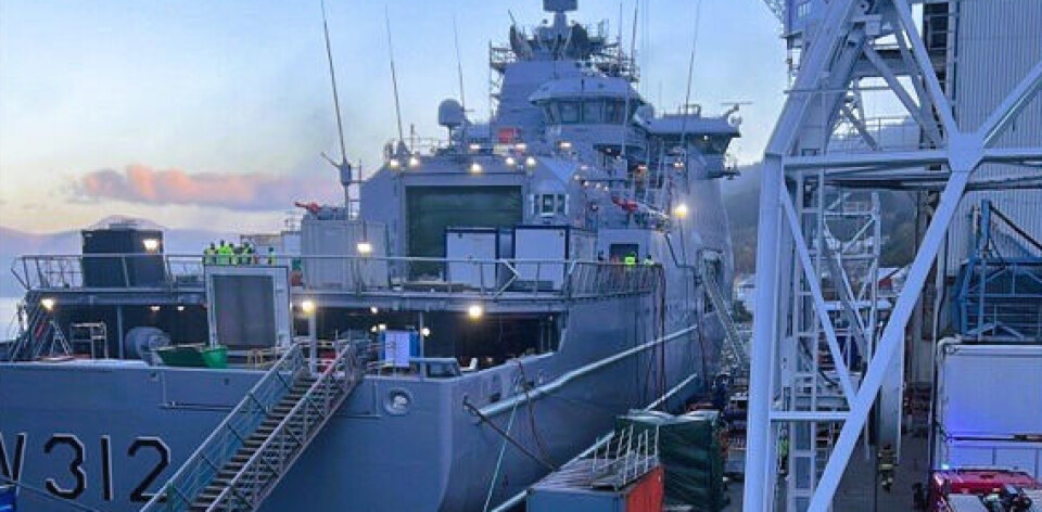 KV «Hopen» i brann ved Vard Langsten