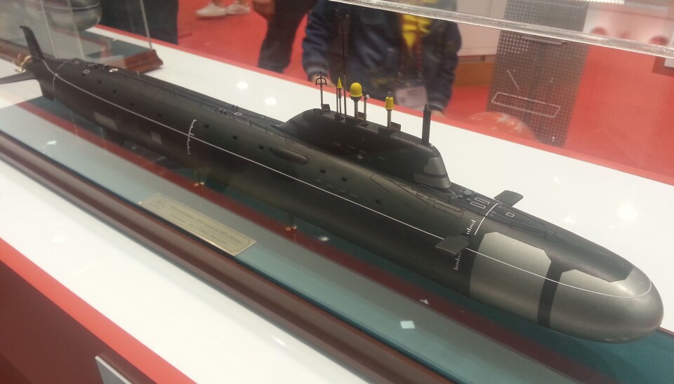 Russland har bygd nye og meget avanserte, atomdrevne multirolleubåter (SSGN) - - her en modell av Yasen-klassen fra den russiske utstillingen «Armija 2016». Russland har bygd nye og meget avanserte, atomdrevne multirolleubåter (SSGN) - - her en modell av Yasen-klassen fra den russiske utstillingen «Armija 2016».