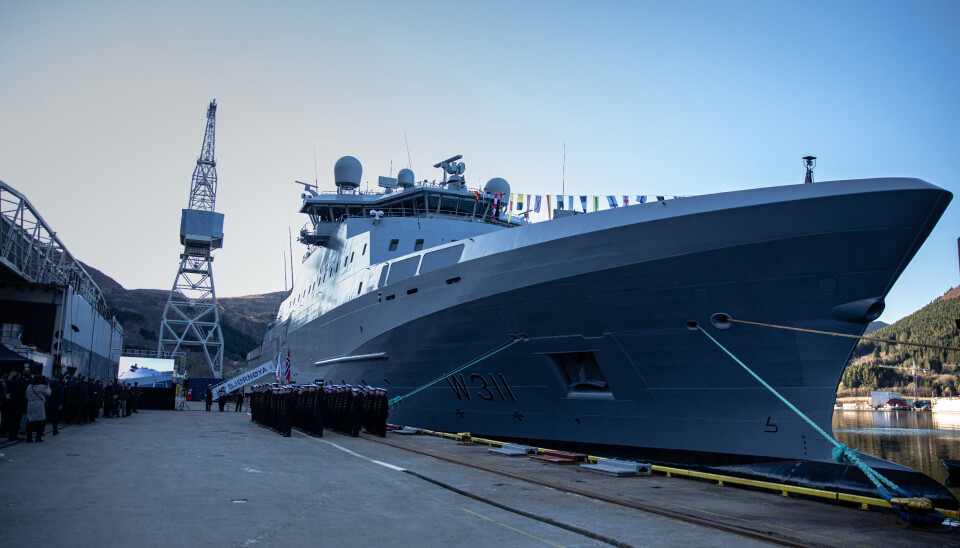 Onsdag 1. november ble KV «Bjørnøya» døpt og overlevert til Sjøforsvaret. Døpen ble gjennomført ved Vard Langsten i Tomrefjord. Gudmor var fisker- og havminister Cecilie Myrseth. Onsdag 1. november ble KV «Bjørnøya» døpt og overlevert til Sjøforsvaret. Døpen ble gjennomført ved Vard Langsten i Tomrefjord. Gudmor var fisker- og havminister Cecilie Myrseth.