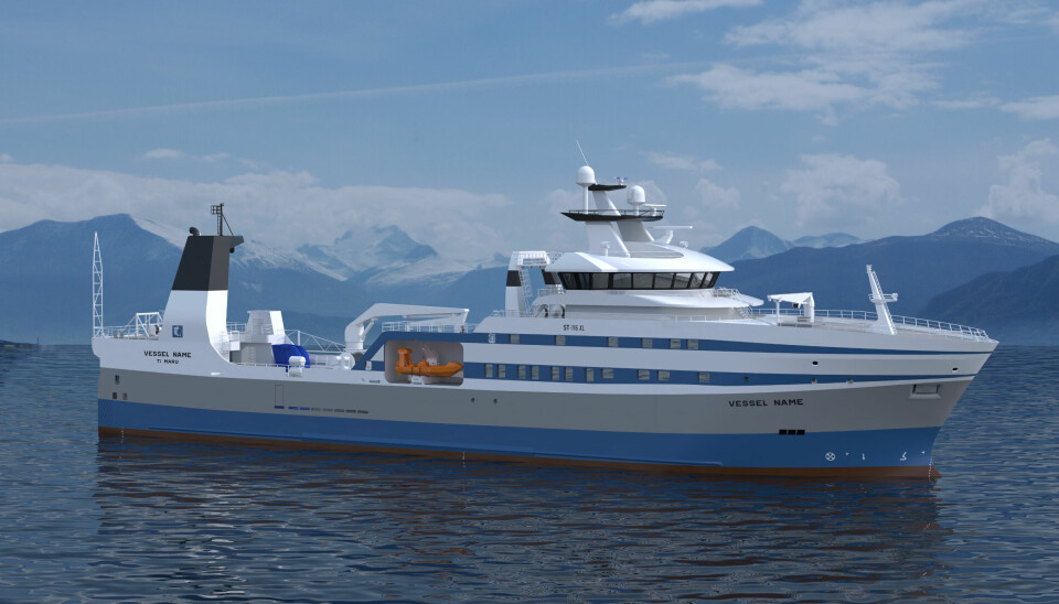 Skipsteknisk har fått i oppdrag å designe en nye fabrikktråler til Aurora Fisheries på New Zealand.