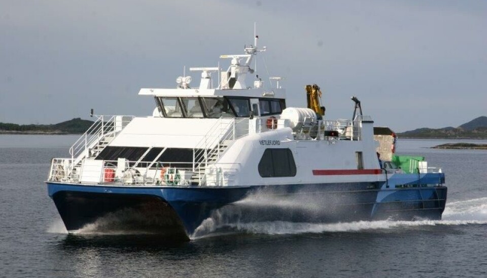 Hurtigbåten M/S «Vetlefjord» skal oppgraderes med ny salong og egne soner for frakt av levende last Hurtigbåten M/S «Vetlefjord» skal oppgraderes med ny salong og egne soner for frakt av levende last